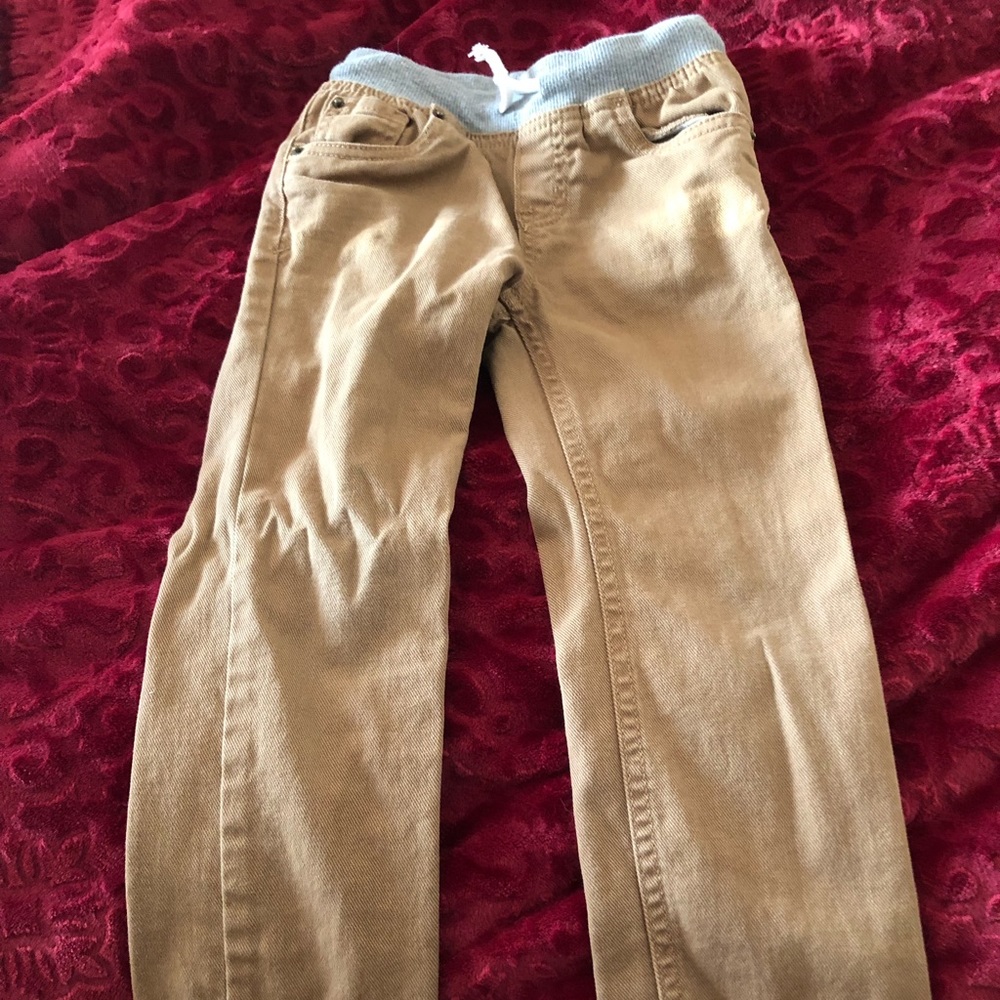 Boy’s Dark Khaki Pants with Comfortable Waist 4T